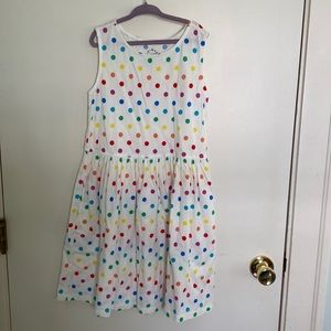 Primary rainbow dot sleeveless dress size 10y